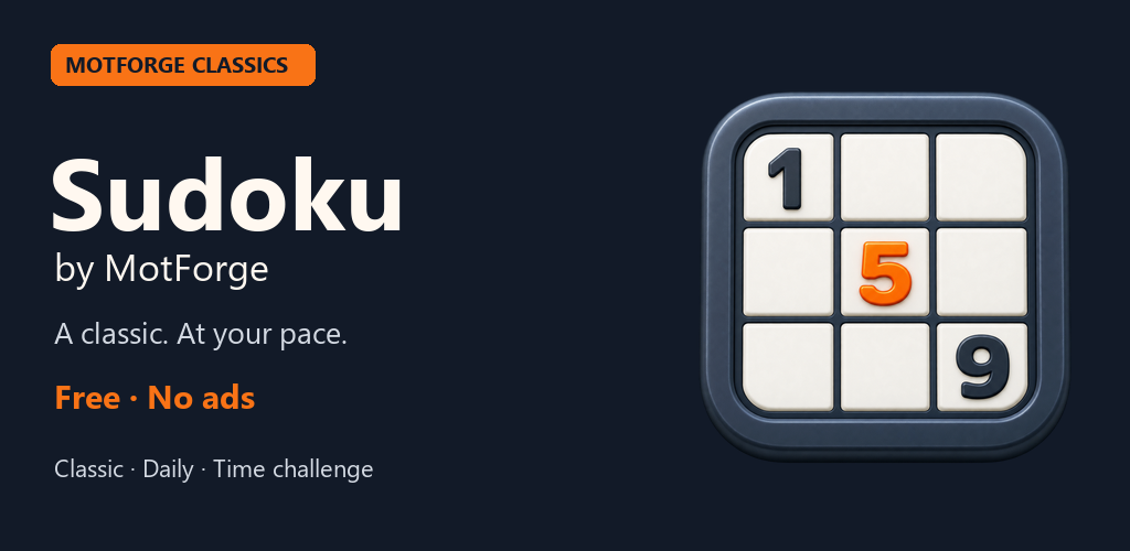 Sudoku by MotForge — MotForge Fair Play